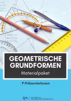 Vorschau - Präsentationen/Tafelbilder - Geometrische Grundformen ⎮ Sparpaket - 9 Präsentationen - Deckblatt