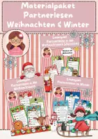 Vorschau - Bildkarten - Materialpaket: Lesespiele: Partnerlesen an Weihnachten und im Winter - Deckblatt