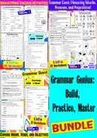 Aperçu - Feuilles d'exercices - Grammar Genius: Build, Practice, Master. - Page de couverture