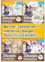 Vorschau - Arbeitsblätter - Materialpaket: MÄRCHEN - Einstieg, Selbstlernheft, interaktive Texte + Übungen, Meisterkarten - Deckblatt