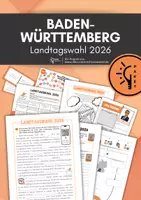 Vorschau - Arbeitsblätter - Sparpaket: Baden-Württemberg Landtagswahl 2026 (Lückentext, Schaubild, Quiz, Brettspiel ...) - Deckblatt