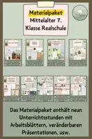 Vorschau - Stundenentwürfe - Materialpaket Mittelalter 7. Klasse Geschichte - Deckblatt