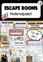 Vorschau - Arbeitsblätter - Escape Rooms Materialpaket Bundle Englisch Sek I - Deckblatt