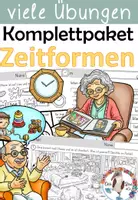 Vorschau - Stundenentwürfe - Komplettpaket - Zeitformen - Präsens, Präteritum, Perfekt, Futur - Deckblatt