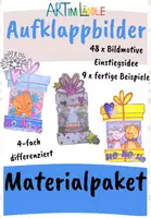 Vorschau - Stundenentwürfe - Weihnachten Bastelvorlagen Aufklappbilder: 48 Bildmotive Materialpaket (Klasse 1-4) - Deckblatt