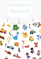 Vorschau - Arbeitsblätter - Abenteuerwelt: Klettmappen-Set für Förderschule/Grundschule – Baustelle, Superhelden, Einsatzfahrzeuge, Dinosaurier und Weltraum - Deckblatt
