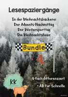 Vorschau - Arbeitsblätter - Materialpaket Lesespaziergänge im Winter - Deckblatt