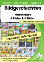 Vorschau - Arbeitsblätter - Bildgeschichten schreiben – Materialset (wachsendes Materialpaket) | Klasse 3–5 - Deckblatt