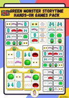 Vista previa - Juegos / Gamificación - Green monster Storytime Hands-On Games Pack - Portada