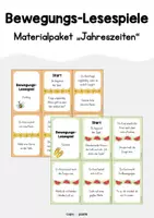 Vorschau - Spiele - Bewegungs-Lesespiele (Zuhören und Beobachten) - Materialpaket Jahreszeiten - Deckblatt