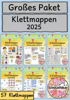 Vorschau - Arbeitsblätter - Großes Klettmappenpaket 2025, Klettmappe, Förderschule, Teacch - Deckblatt