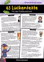 Vorschau - Arbeitsblätter - Politik | Materialpaket | 63 Lückentexte | Demokratie | Macht | Gesellschaft - Deckblatt