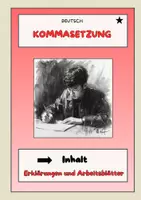 Vorschau - Arbeitsblätter - Kommasetzung – Materialpaket (Deutsch) - Deckblatt