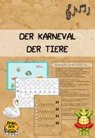 Vorschau - Stundenentwürfe - Materialpaket Karneval der Tiere ~ Grundschule Musik - Deckblatt