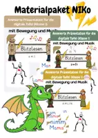 Vorschau - Präsentationen/Tafelbilder - Materialpaket NIKO Blitzlesen A M L I N - Deckblatt