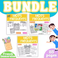 Vorschau - Arbeitsblätter - Französische Sichtwörter-Bundle | Häufige Wörter - Deckblatt