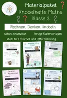 Vorschau - Stundenentwürfe - Materialpaket Knobelhefte Klasse 3 Denk- und Rechenaufgaben - Deckblatt