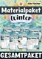 Vorschau - Arbeitsblätter - Materialpaket: Winter | Alle Fächer | Gesamtpaket - Deckblatt