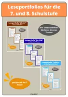 Vorschau - Arbeitsblätter - Leseportfolios für die 7./8. Schulstufe - Deckblatt