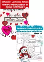 Vorschau - Arbeitsblätter - Materialpaket Blitzblick verliebte Zahlen & Reflexion - Deckblatt