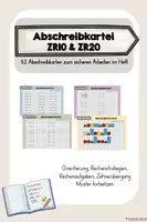 Vorschau - Stationenlernen - Abschreibkartei Mathematik ZR10 & ZR20 (1. Klasse) - Deckblatt