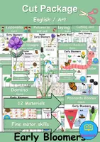 Vorschau - Spiele - Materialpaket - Cut / Schneiden Frühblüher / Early Bloomer - Englisch - Deckblatt