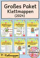 Vorschau - Arbeitsblätter - Materialpaket, Klettmappen, Vorschule, Förderung, TEACCH, Förderschule - Deckblatt