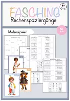Vorschau - Arbeitsblätter - Materialpaket Rechenspaziergänge (Fasching) - Deckblatt