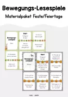 Vorschau - Spiele - Bewegungs-Lesespiele (Zuhören und Beobachten) - Materialpaket Feste/Feiertage - Deckblatt