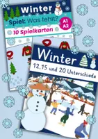 Vorschau - Arbeitsblätter - Winter | Spiele | Was fehlt und Unterschiede finden | DaF DaZ - Deckblatt