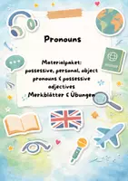 Vorschau - Arbeitsblätter - Materialpaket Englische pronouns - Deckblatt