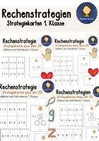 Vorschau - Aufgabenkarten - Addieren und subtrahieren 1. Klasse Strategiekarten - Deckblatt