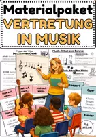 Vorschau - Spiele - Materialpaket: Vertretung im Musikunterricht - Musik Jg.4-6 - Deckblatt