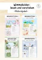 Vorschau - Arbeitsblätter - Wimmelbilder: Lesen und verstehen (Materialpaket) - Deckblatt