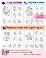 Vorschau - Arbeitsblätter - Materialpaket - Dot Marker Einhorn - Deckblatt