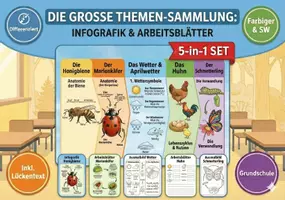 Vorschau - Arbeitsblätter - XXL Materialpaket FRÜHLING: Tiere, Pflanzen & Wetter (Wissensplakate & Arbeitsblätter) - Deckblatt
