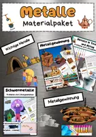 Vorschau - Arbeitsblätter - Metalle Materialpaket: Eigenschaften, Gewinnung, Legierungen & Umwelt - Deckblatt