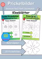 Vorschau - Arbeitsblätter - Prickelbilder / Fensterbilder PAKET Thema Kleeblätter - Grundschule - Bastelvorlagen - Deckblatt