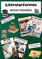 Vorschau - Arbeitsblätter - Literaturformen Materialpaket Deutsch: Lyrik Epik Dramatik Essay - Deckblatt
