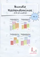 Vorschau - Arbeitsblätter - ZR 10 ZR 20 Klasse 1 Spiel Rechendominos Materialpaket - Deckblatt