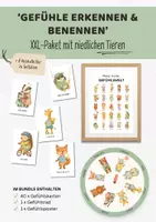 Vorschau - Poster - Gefühle erkennen & benennen 'Tiere' XXL-Paket | Kinder Gefühle und Emotionen erkennen, benennen & verstehen mit Tieren - Deckblatt