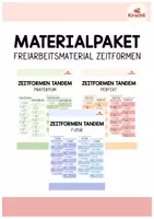 Vorschau - Spiele - Materialpaket Freiarbeitsmaterial Zeitformen - Deckblatt