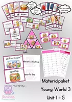 Vorschau - Arbeitsblätter - Materialpaket - Young World 3 - Unit 1 - 5 - Deckblatt