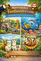 Vorschau - Spiele - Materialpaket: 40 Fantasiereisen mit Tieren - für Kinder ab 6 - Deckblatt