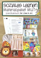 Vorschau - Spiele - Soziales Lernen Materialpaket MUT (zum Bilderbuch: Der Löwe in dir) - Deckblatt