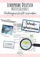 Vorschau - Stundenentwürfe - Materialpaket Lehrprobe Deutsch - Fantasiegeschichte schreiben - Deckblatt
