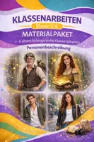 Vorschau - Arbeitsblätter - Materialpaket: 4 Klassenarbeiten Personenbeschreibung (Klasse 5/6) – Bildimpulse & EWH - Deckblatt