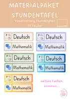 Vorschau - Präsentationen/Tafelbilder - Materialpaket: Stundenplan Visualisierung Wandtafel - Deckblatt