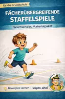 Vorschau - Spiele - Sport / fächerübergreifende STAFFELSPIELE / Wachsendes Materialpaket - Deckblatt