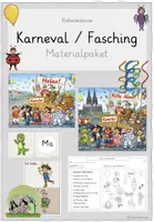 Vorschau - Stundenentwürfe - Karneval - Fasching - Fastnacht - Materialpaket - Deckblatt